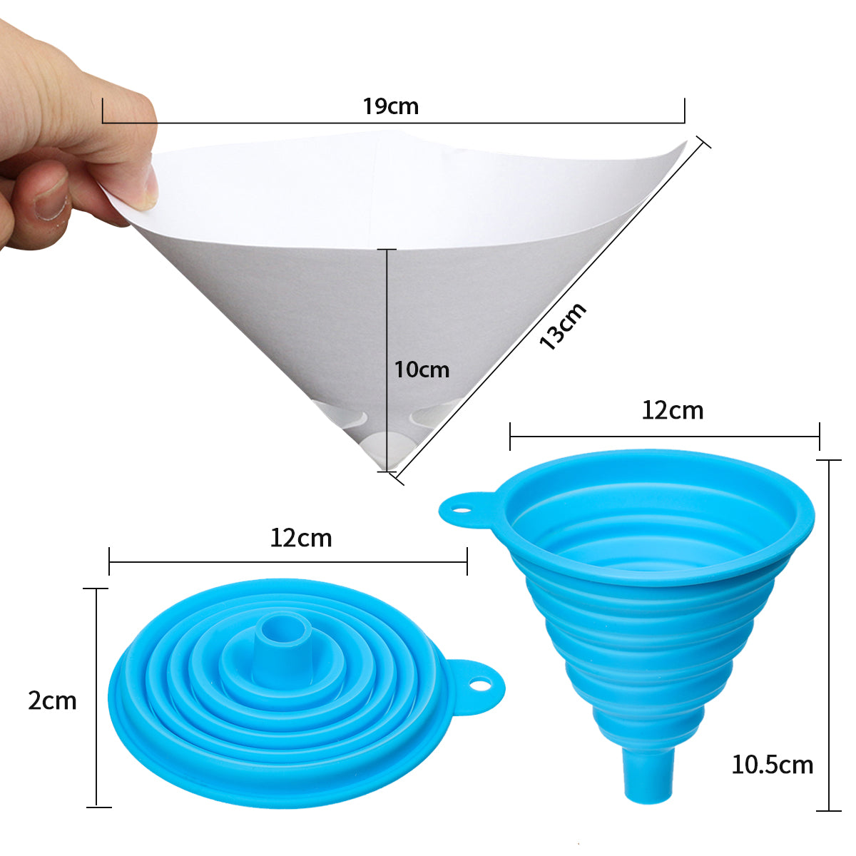 Resin funnel and filters